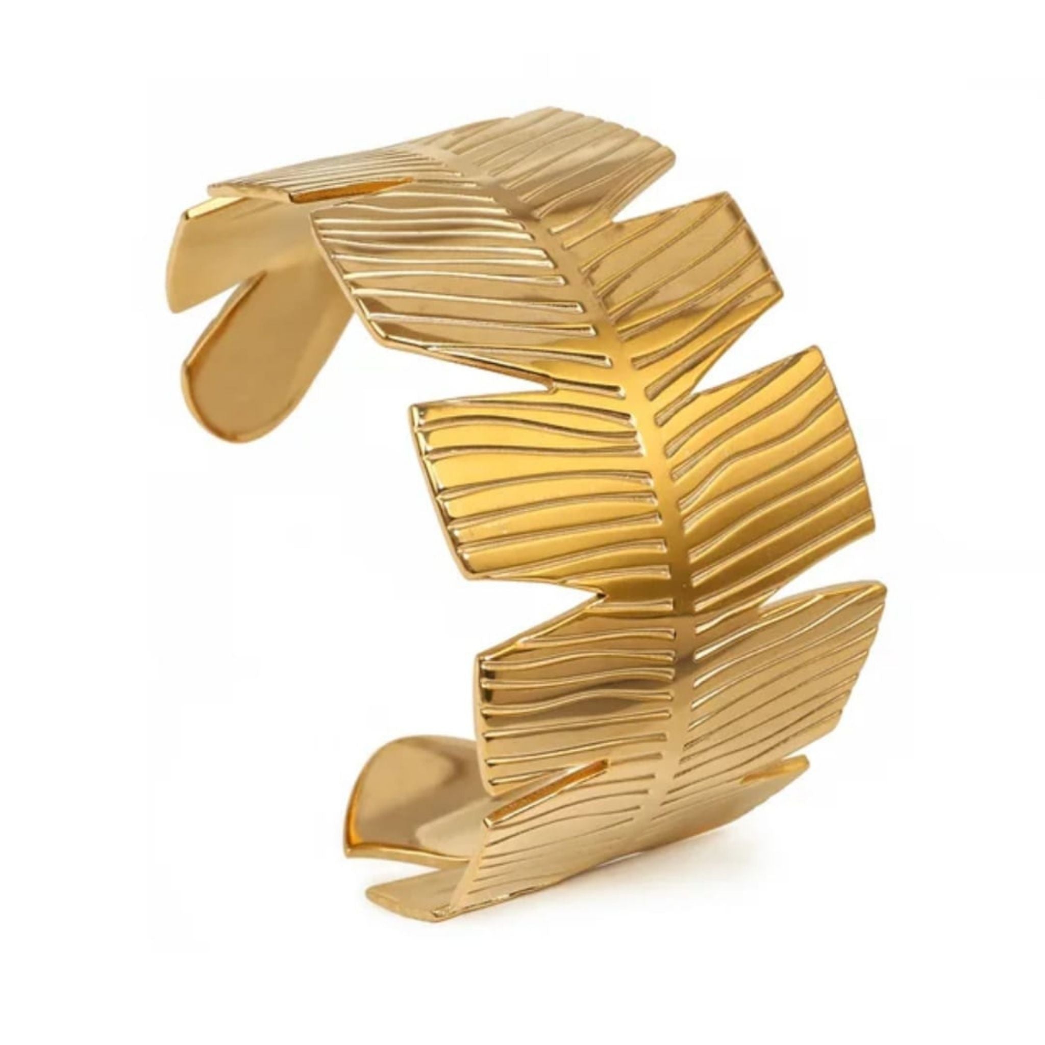 Golden Leaf Luxe Cuff by Suryatra