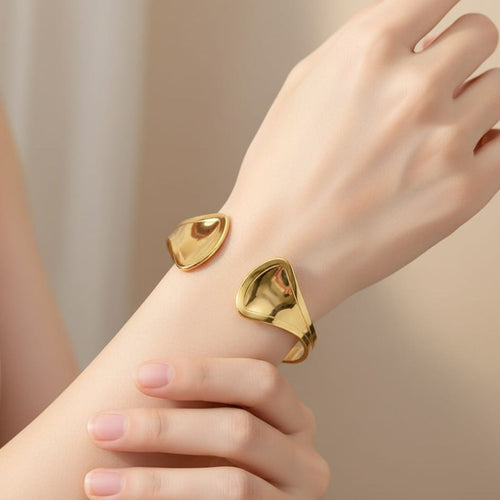 Aurora Gold Cuff Bracelet by Suryatra