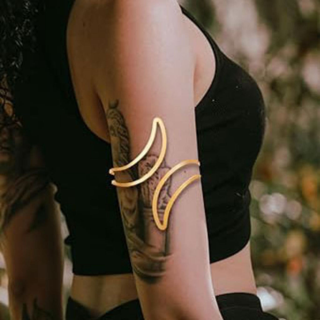 Luxe Wave Arm Cuff by Suryatra