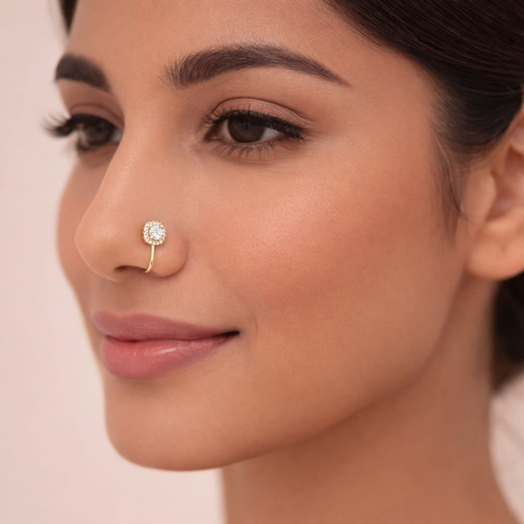 Celestial Diamond Nose Ring by Suryatra