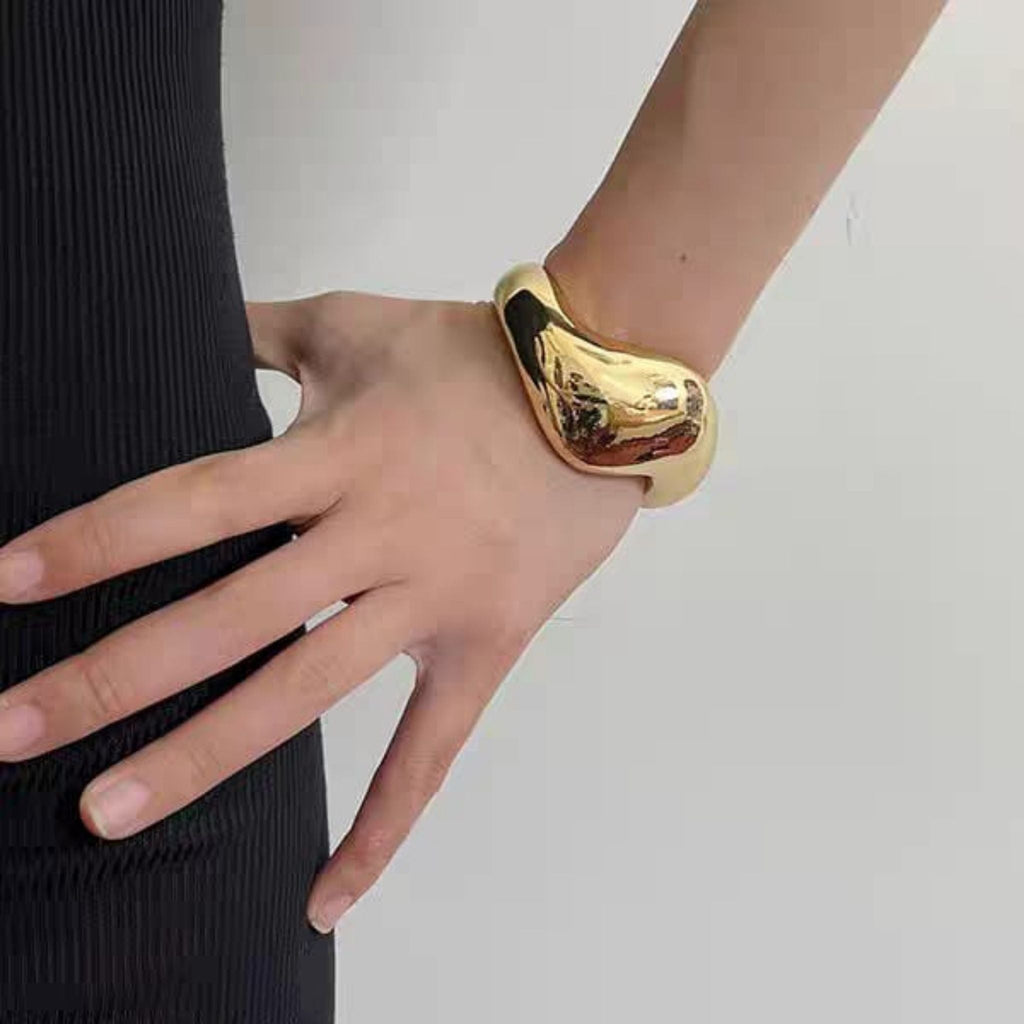 Molten Gold Statement Cuff by Suryatra