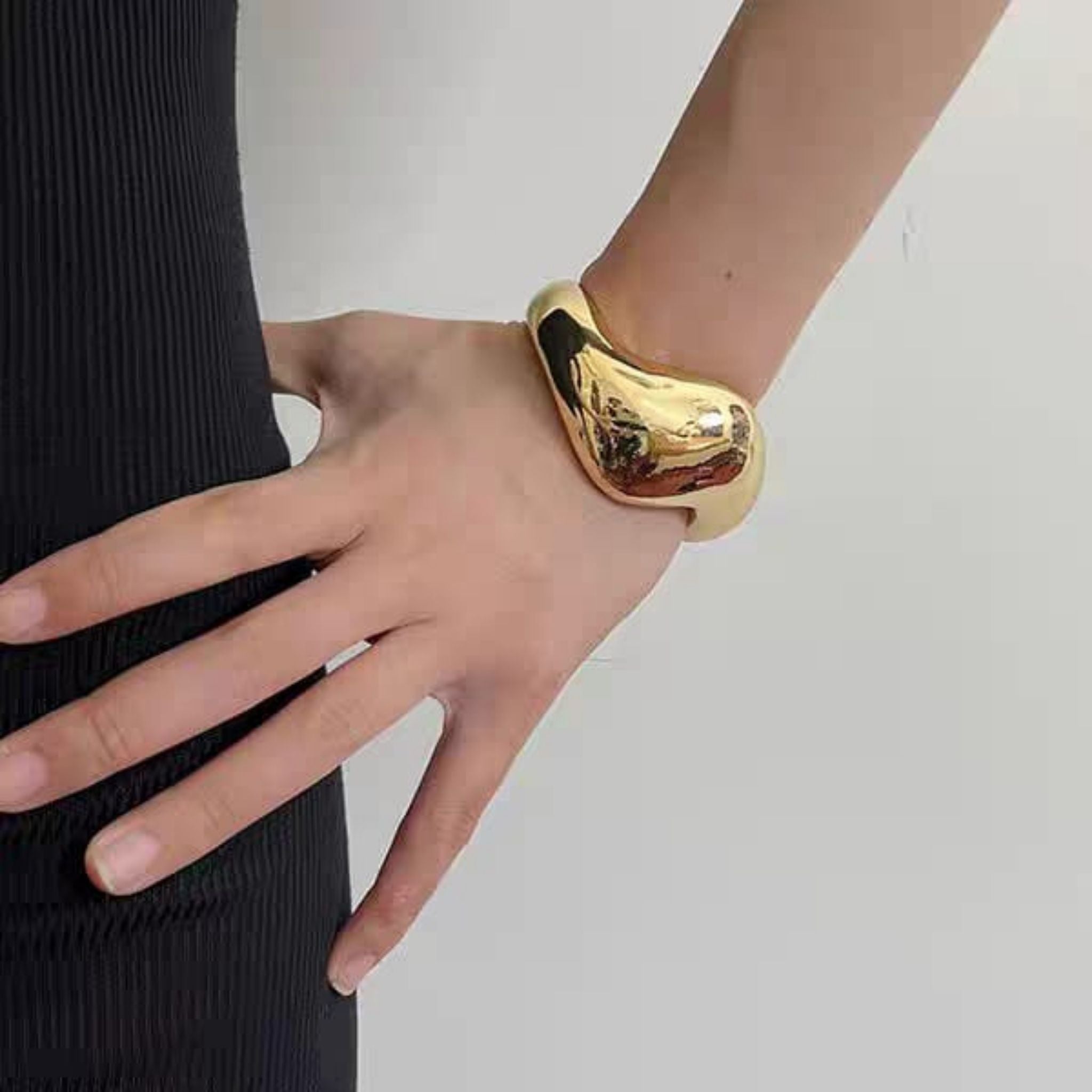 Molten Gold Statement Cuff by Suryatra