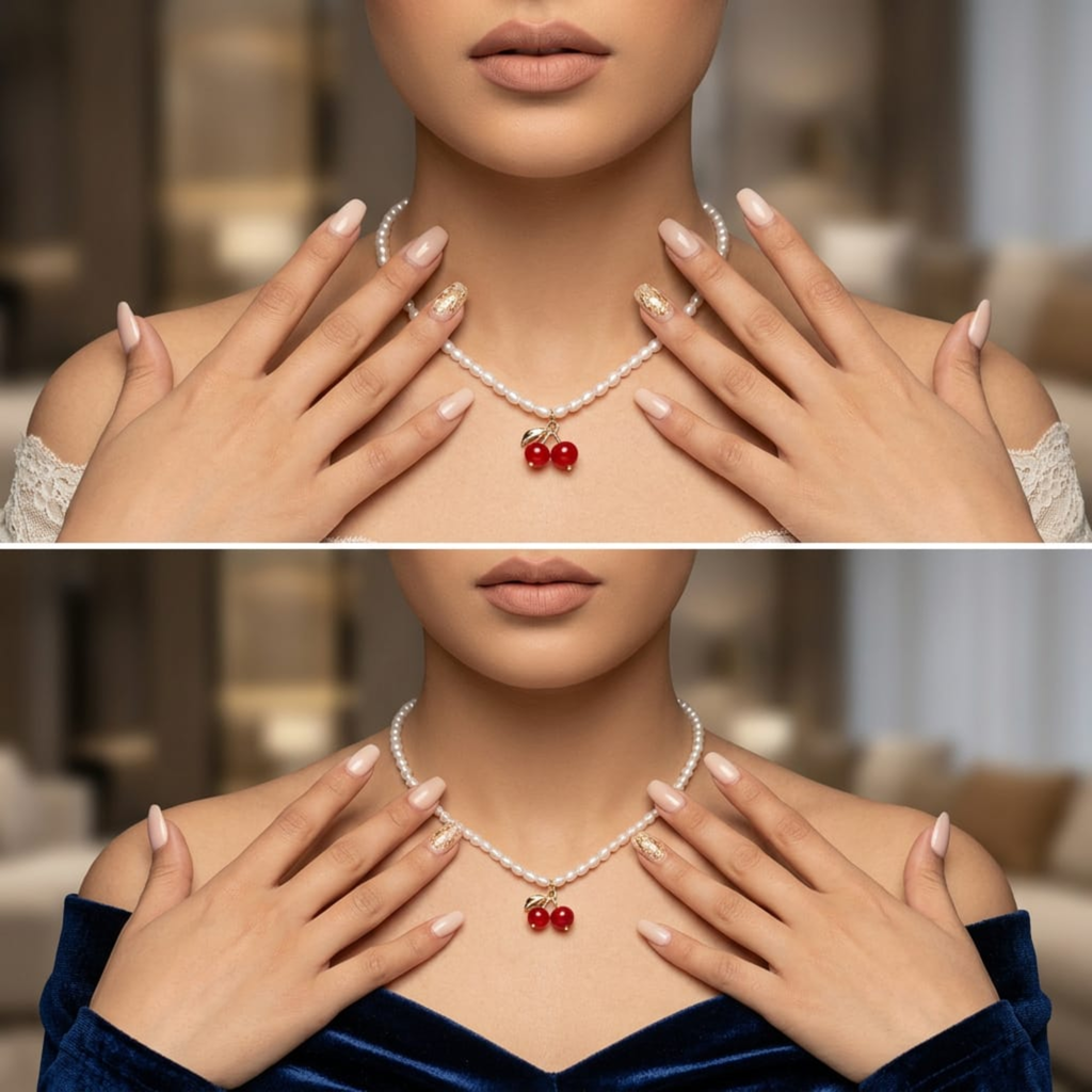 Cherry Noor Pearl Necklace by Suryatra