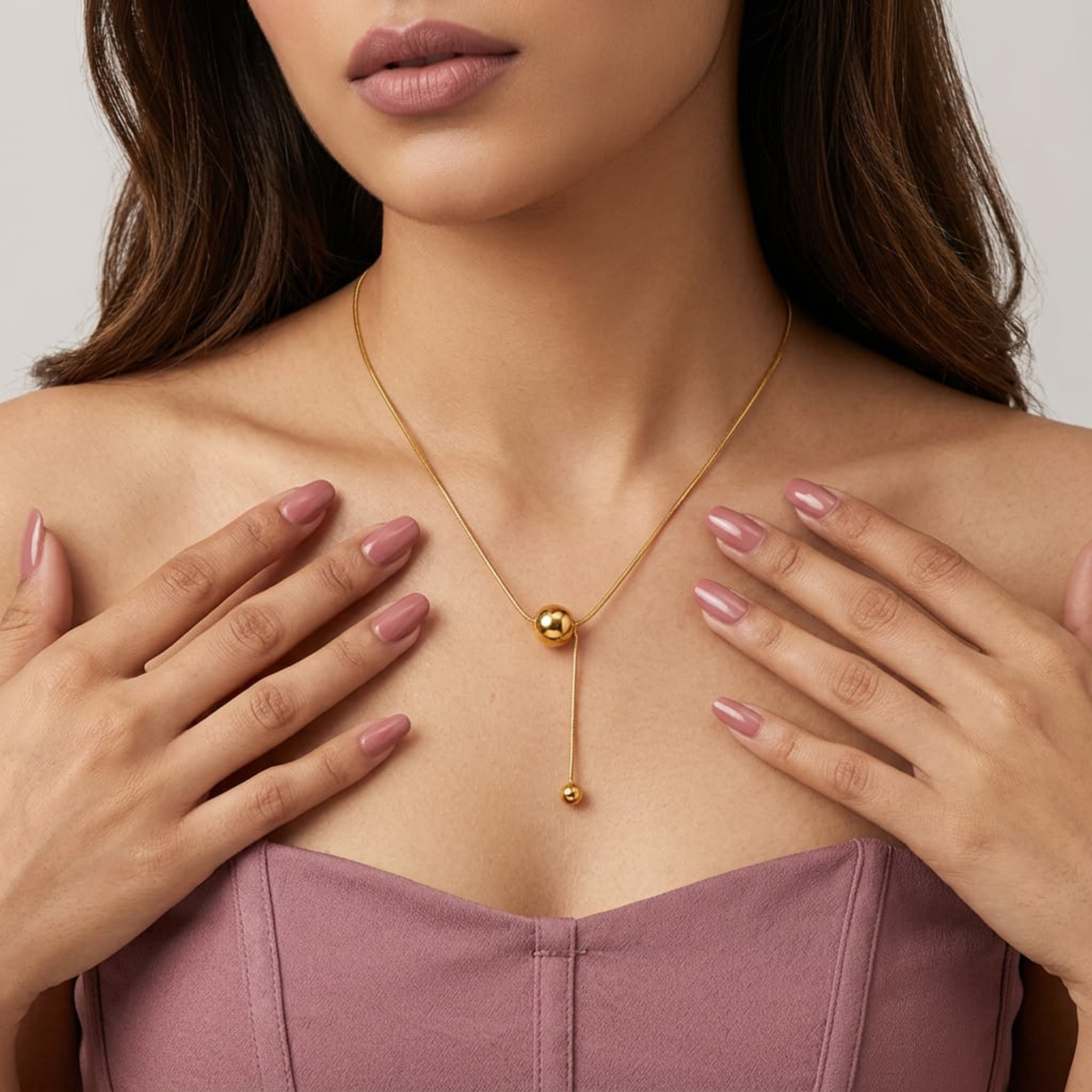 Noor Orb Drop Necklace by Suryatra