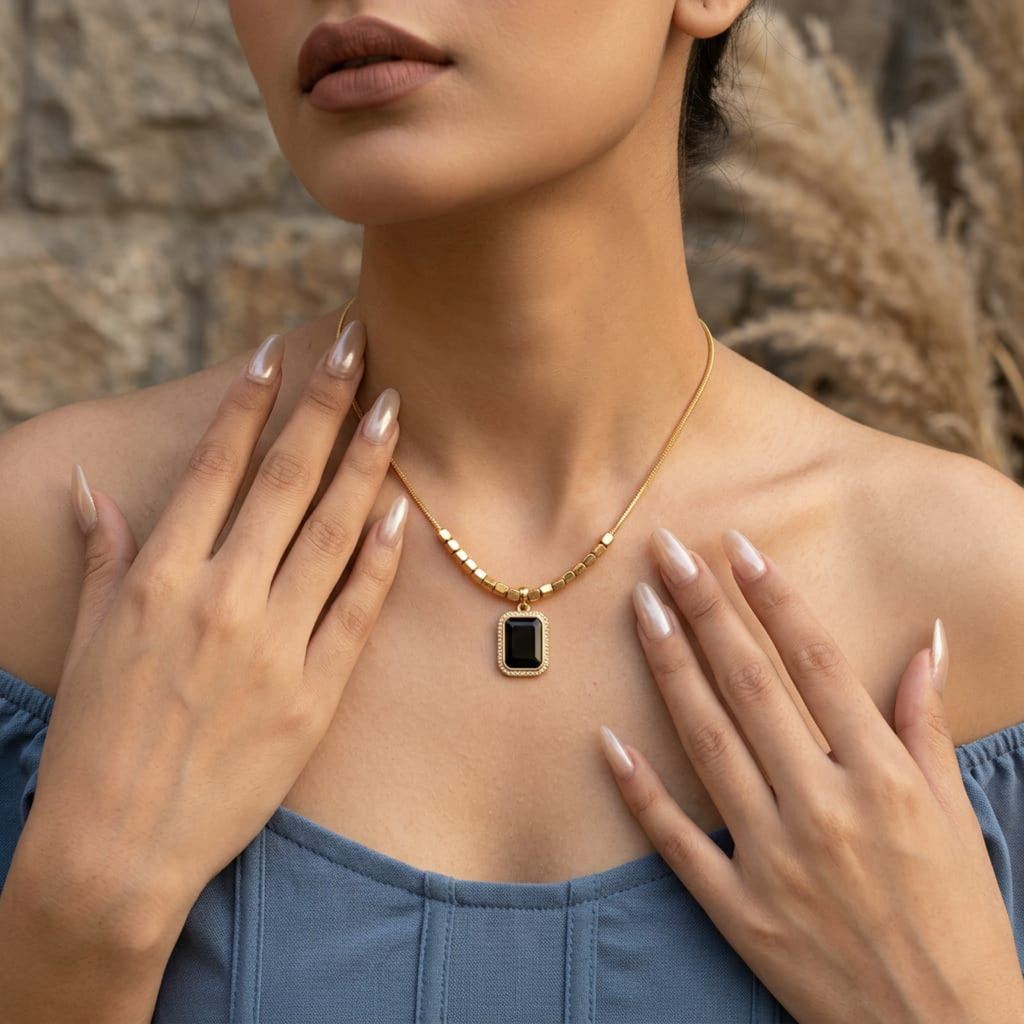 Noir Royale Gem Necklace by Suryatra
