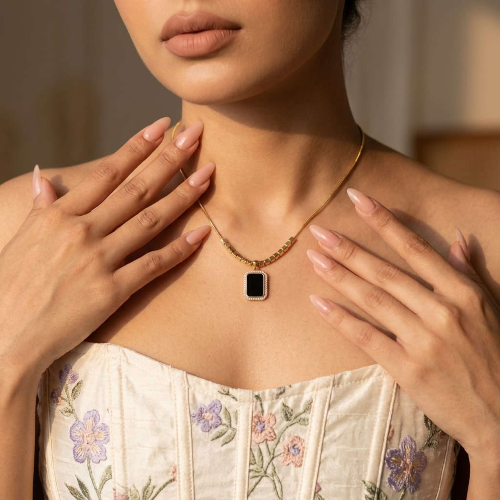 Noir Royale Gem Necklace by Suryatra