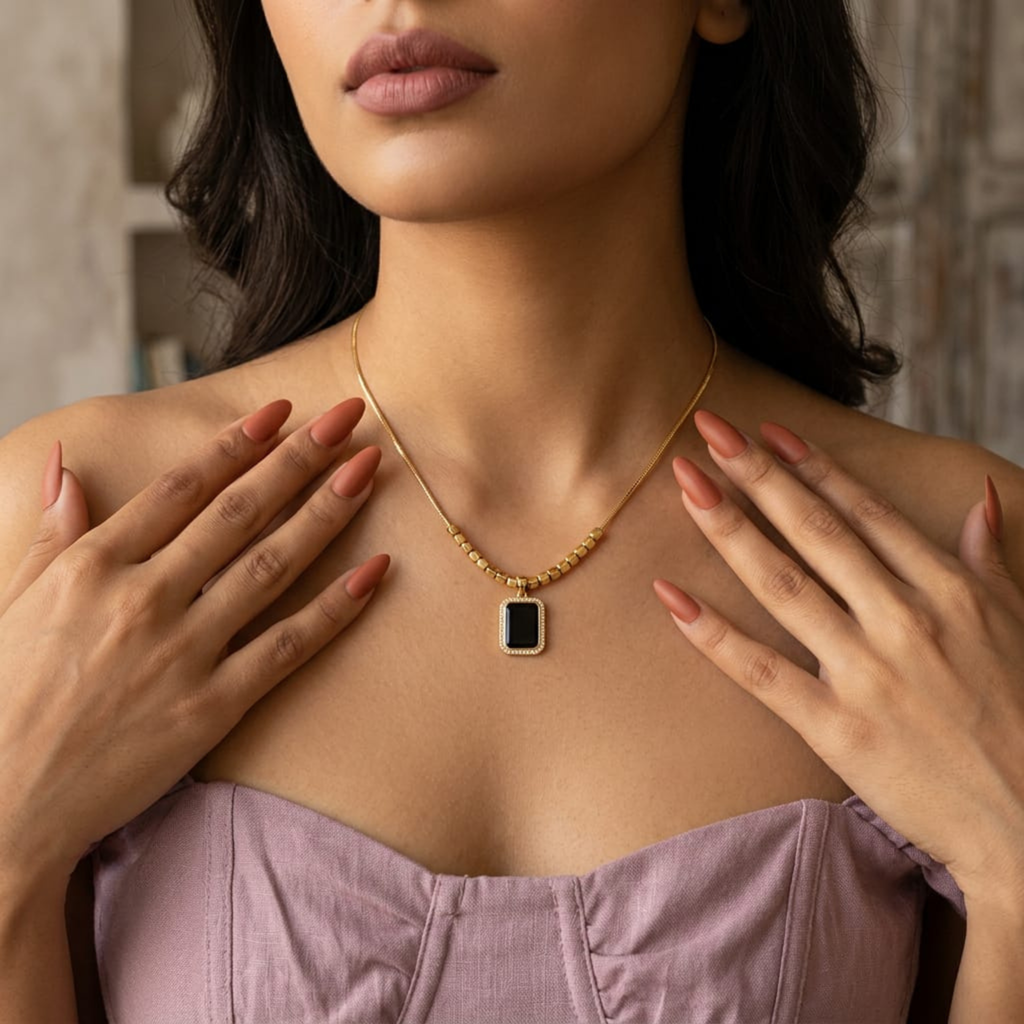 Noir Royale Gem Necklace by Suryatra