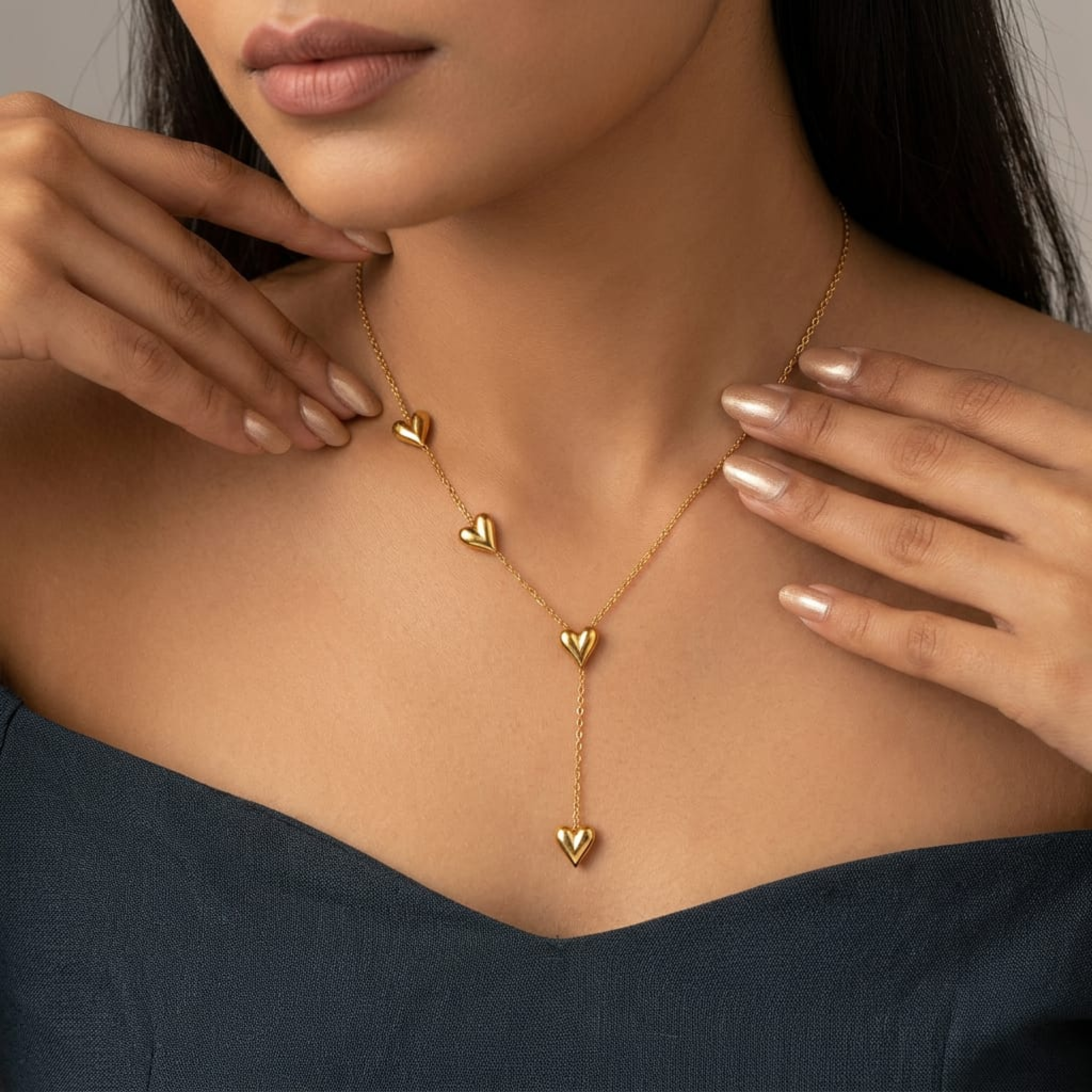 Amora Heart Drop Necklace by Suryatra