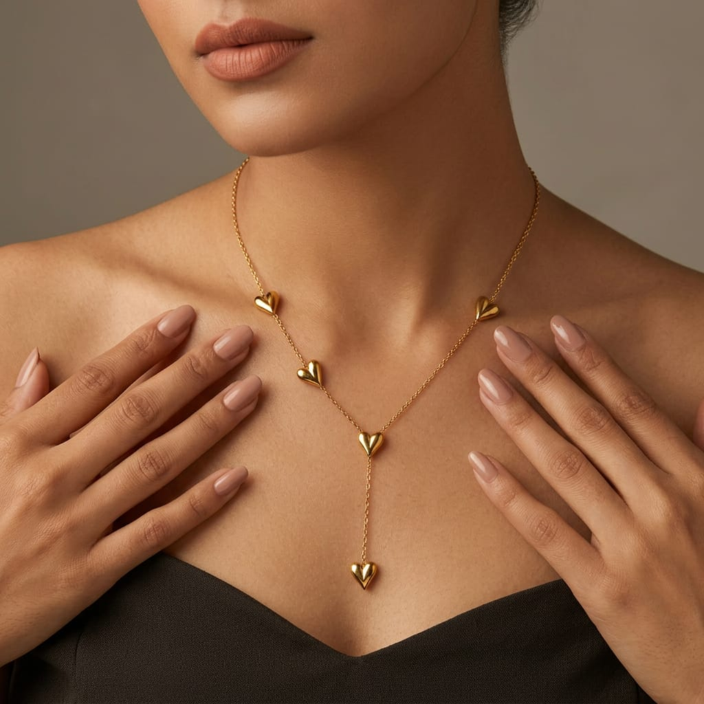 Amora Heart Drop Necklace by Suryatra