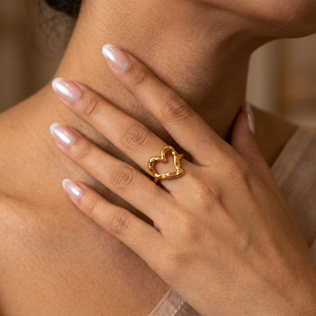 Amora Twin Heart Ring by Suryatra