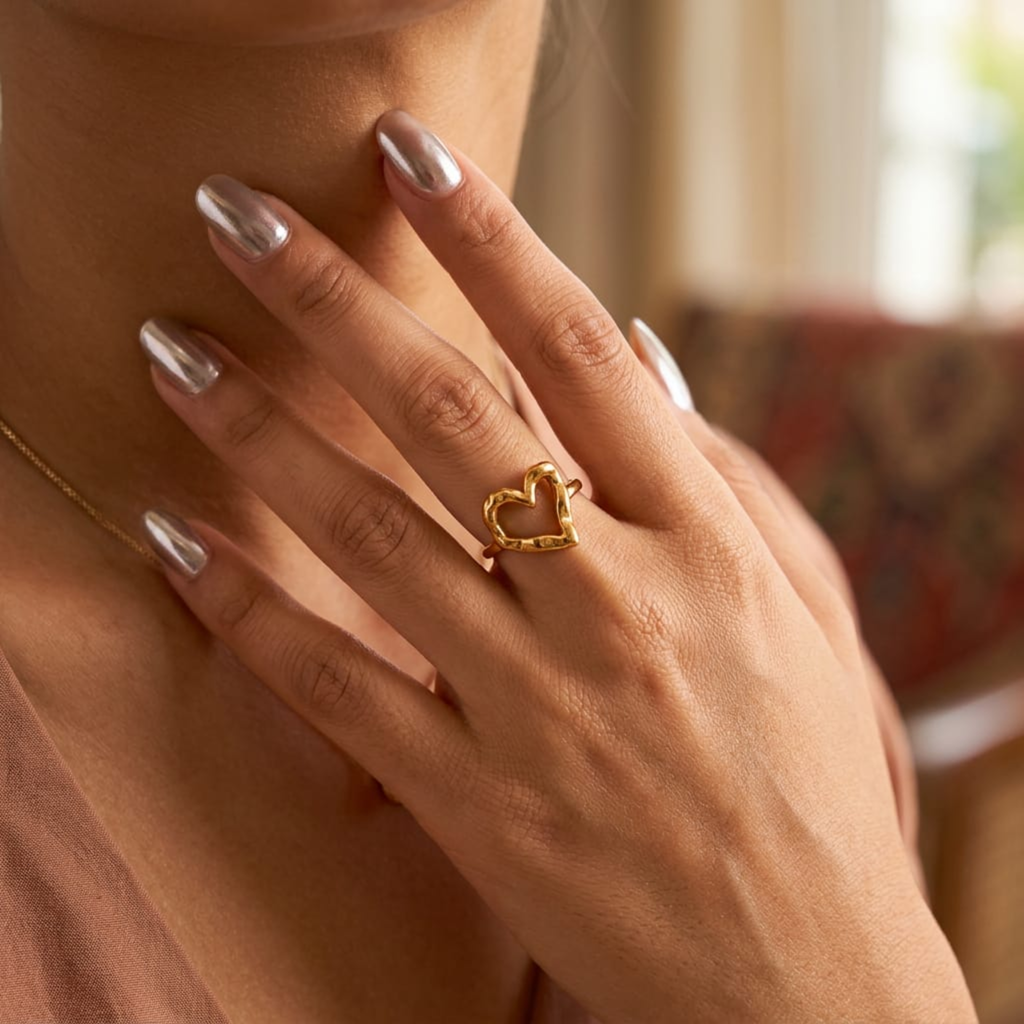 Amora Twin Heart Ring by Suryatra
