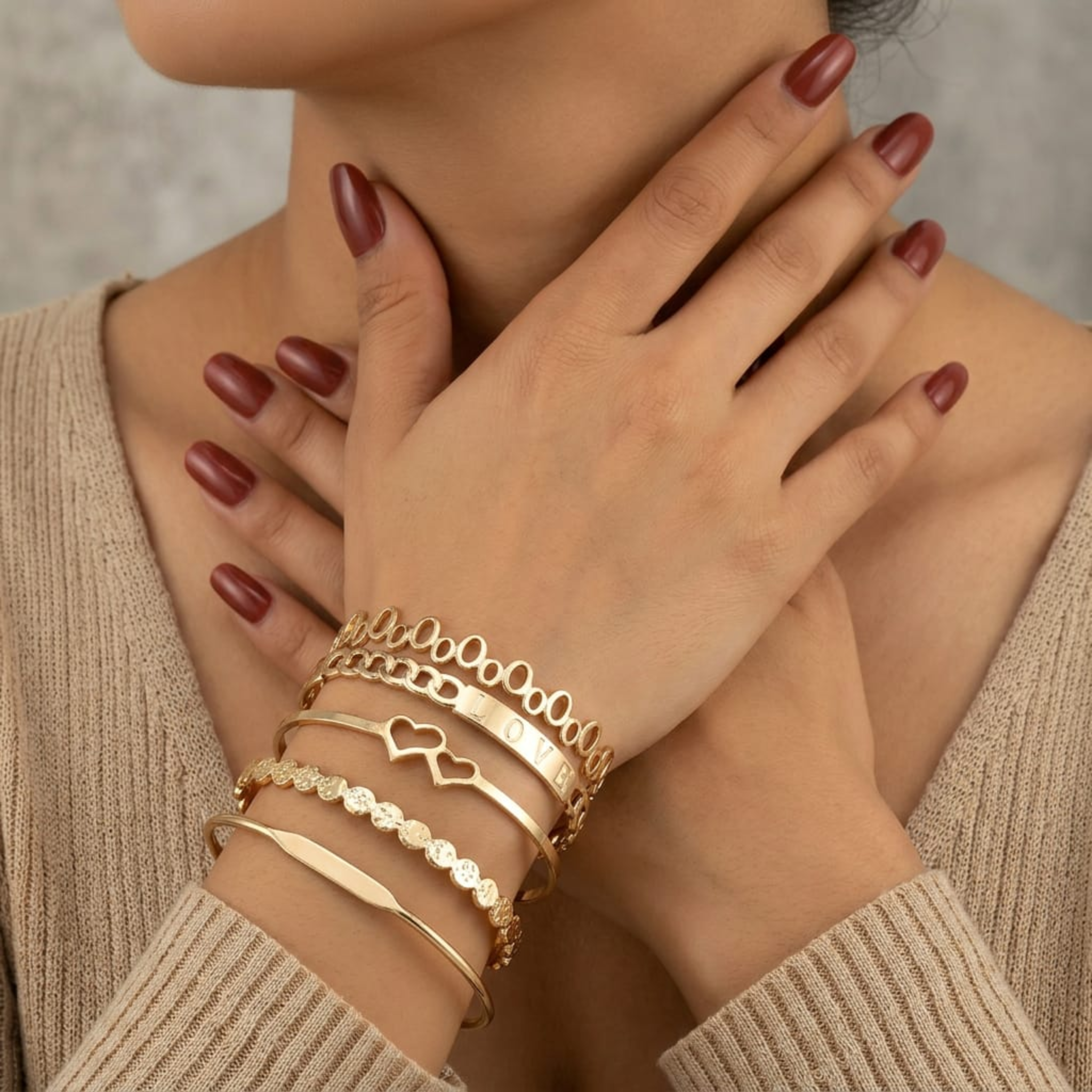 Amora Luxe Stacked Bracelet Set by Suryatra