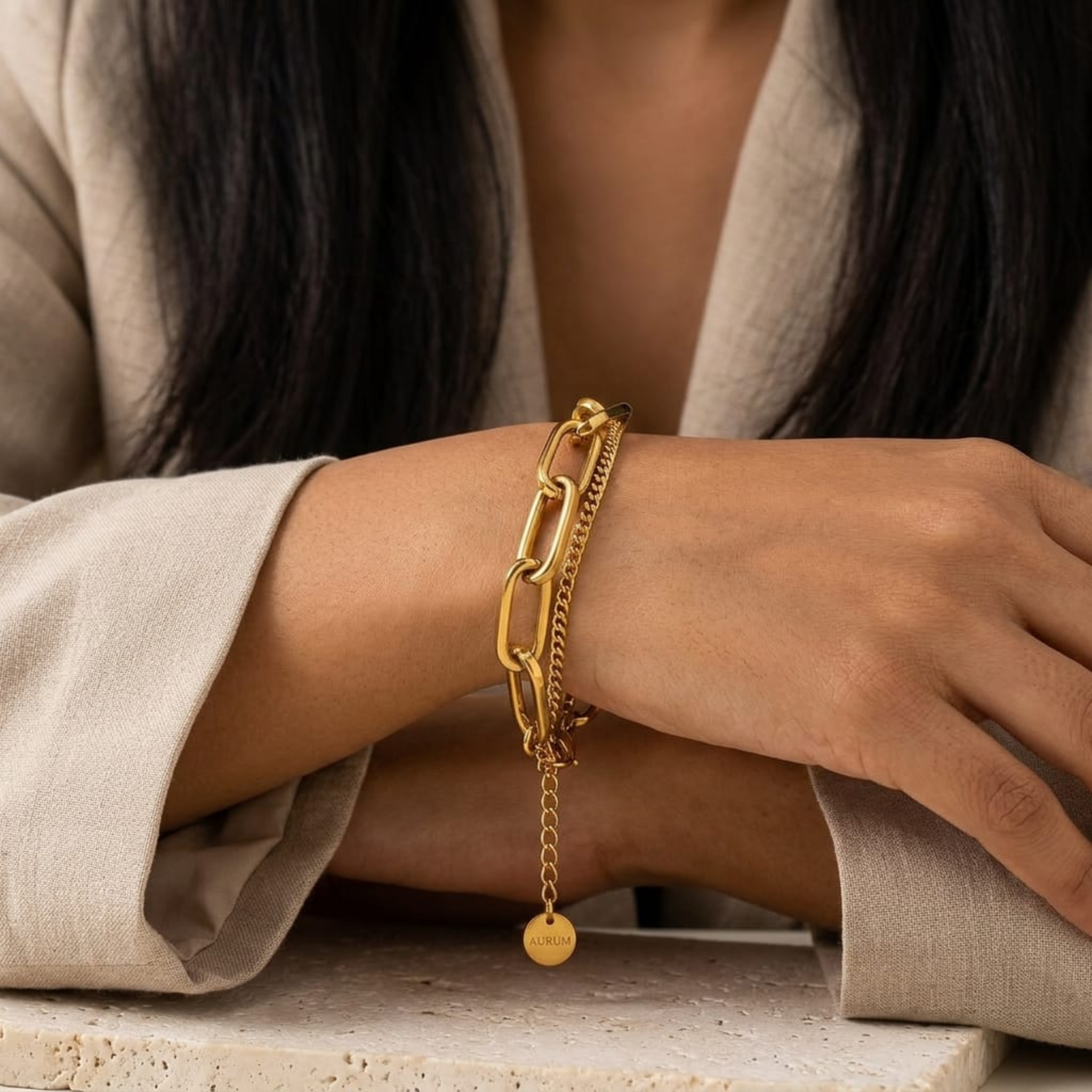 Aurelia Link Luxe Bracelet by Suryatra