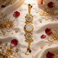 Royal Floral Kundan Chain Watch By Suryatra