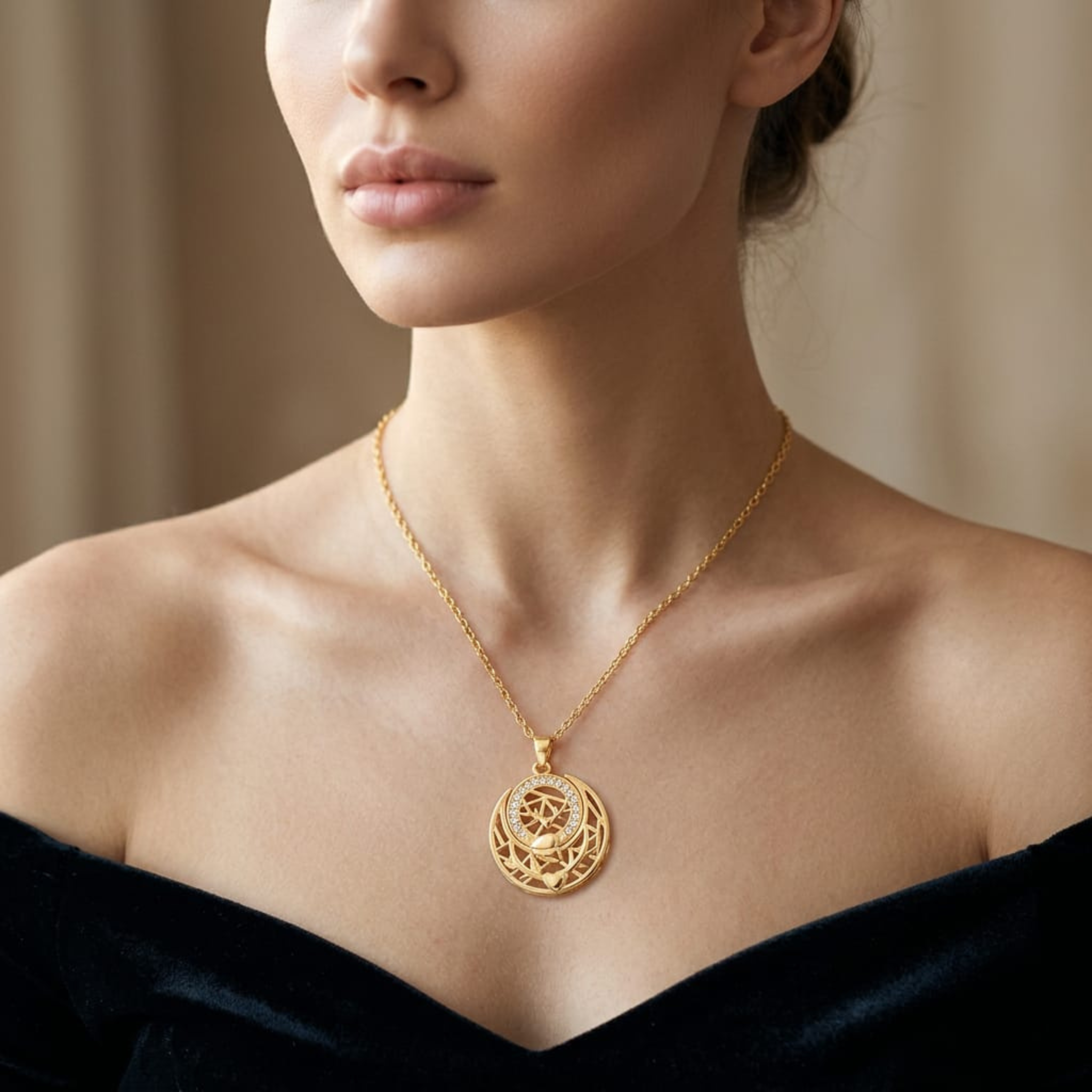 Celestial Medallion Necklace by Suryatra