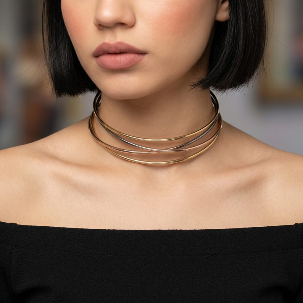 Orbit Luxe Multi-Layer Choker by Suryatra