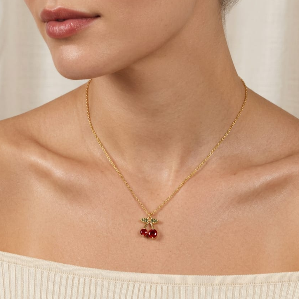Cherry Charm Necklace by Suryatra