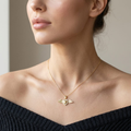 Celestial Wings Heart Pendant Necklace