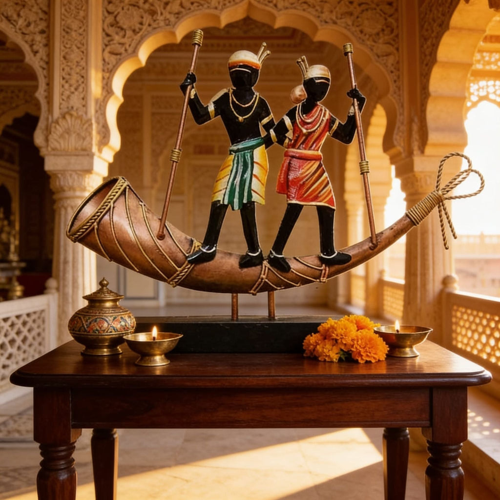 Sringa Yaan Horn Boat Travellers Iron Craft By Suryatra