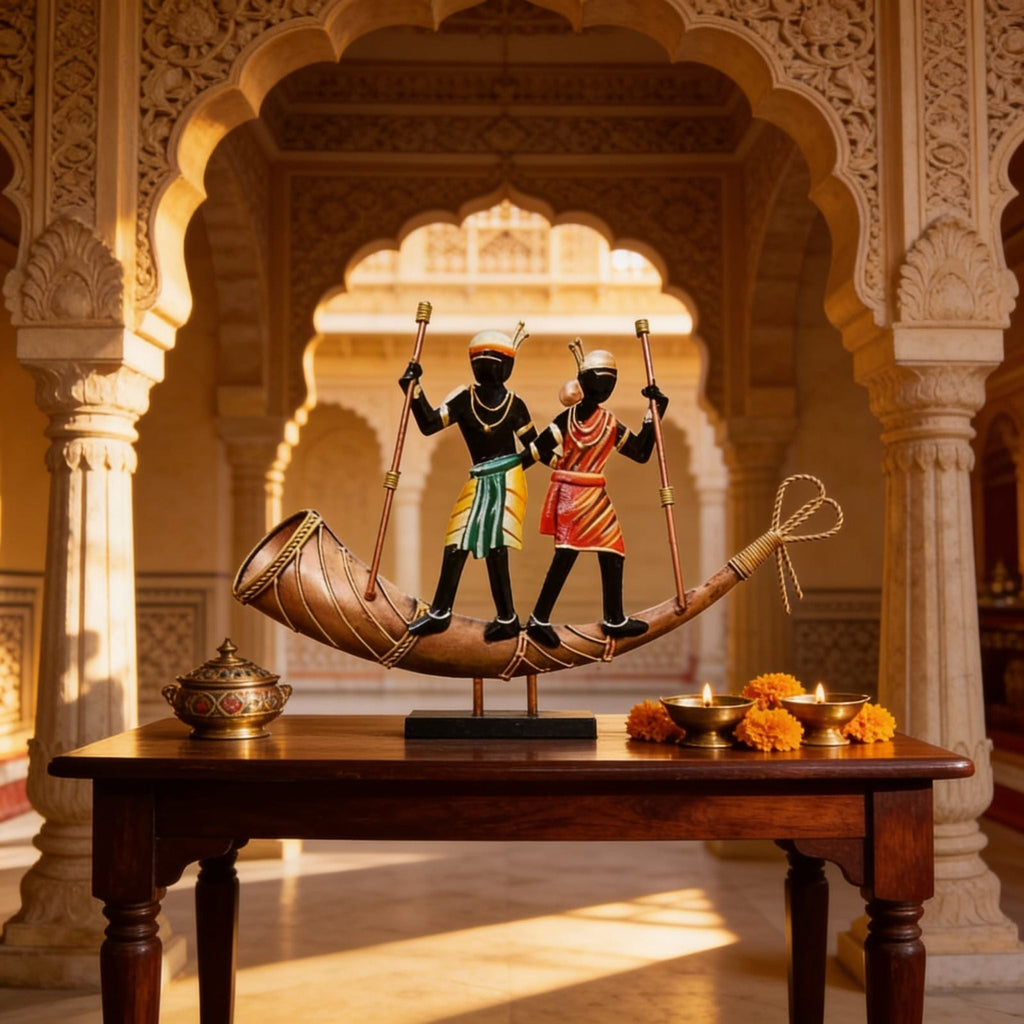 Sringa Yaan Horn Boat Travellers Iron Craft By Suryatra