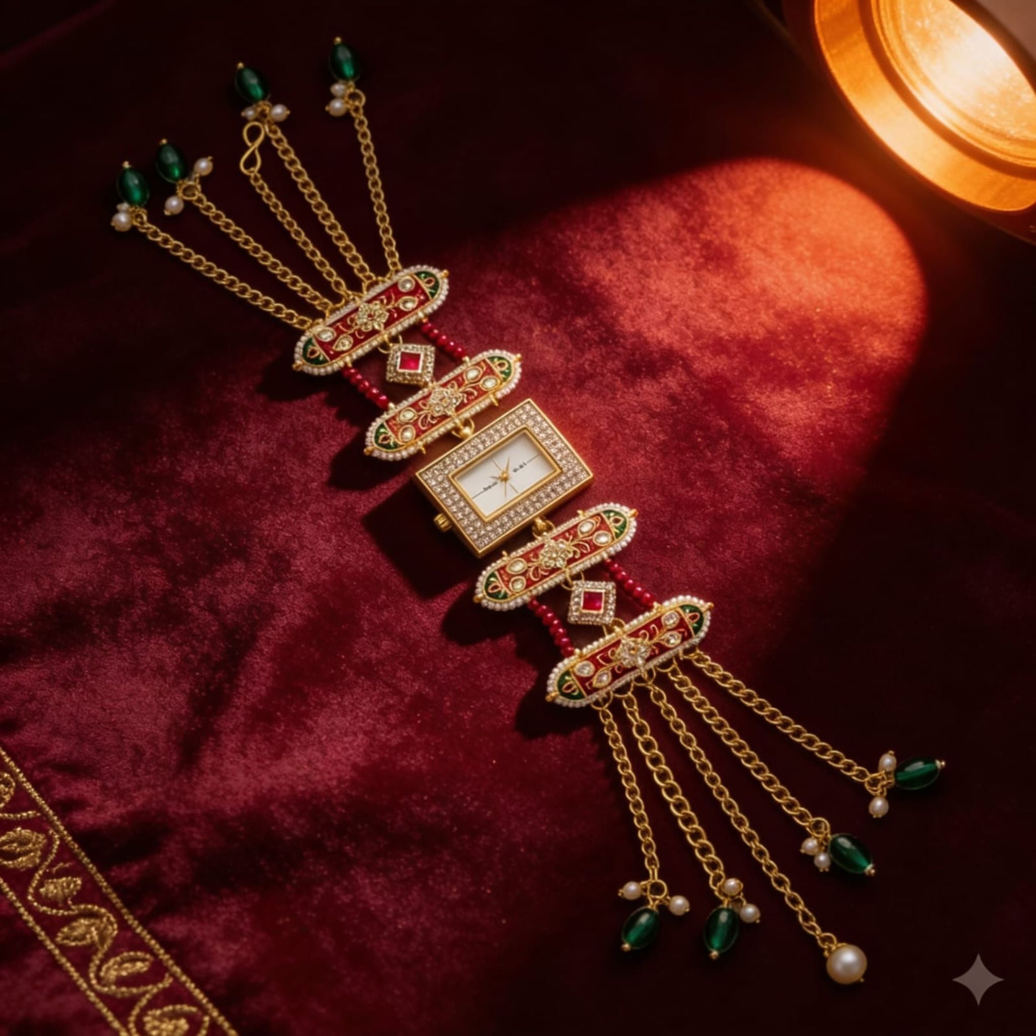 Royal Meenakari Chain Watch By Suryatra