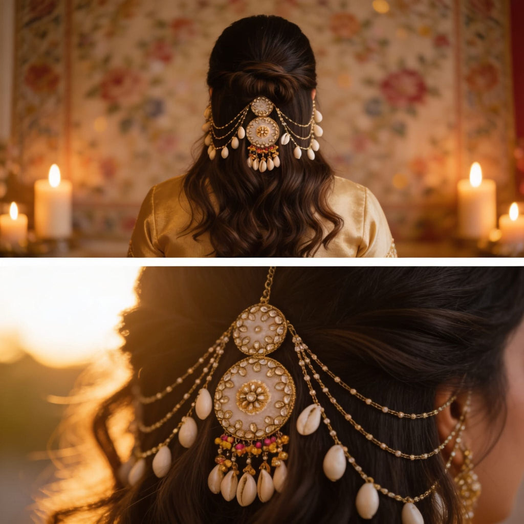 Moti Mahal Passa Pearl Palace Hair Piece By Suryatra