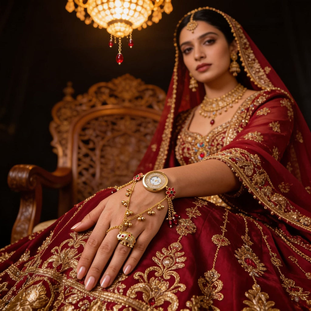 Royal Bridal Kundan Chain Watch By Suryatra