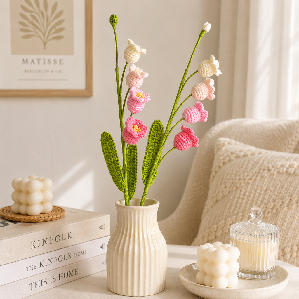 Blush Bloom Crochet Lily Stems by Suryatra