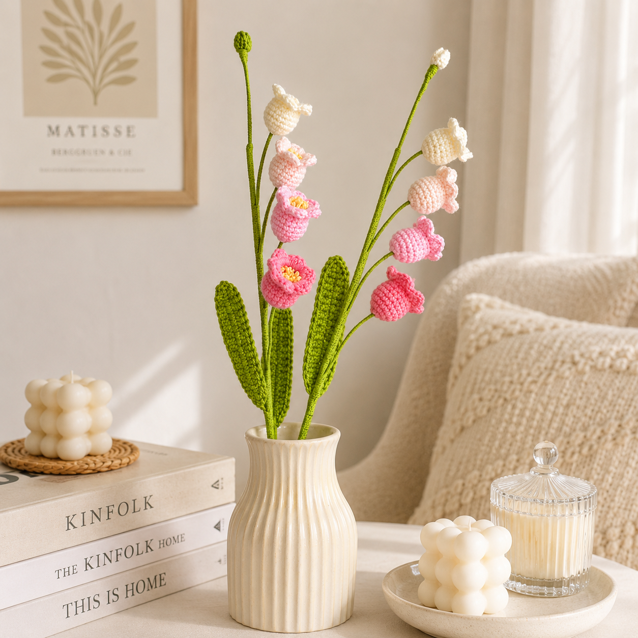 Blush Bloom Crochet Lily Stems by Suryatra