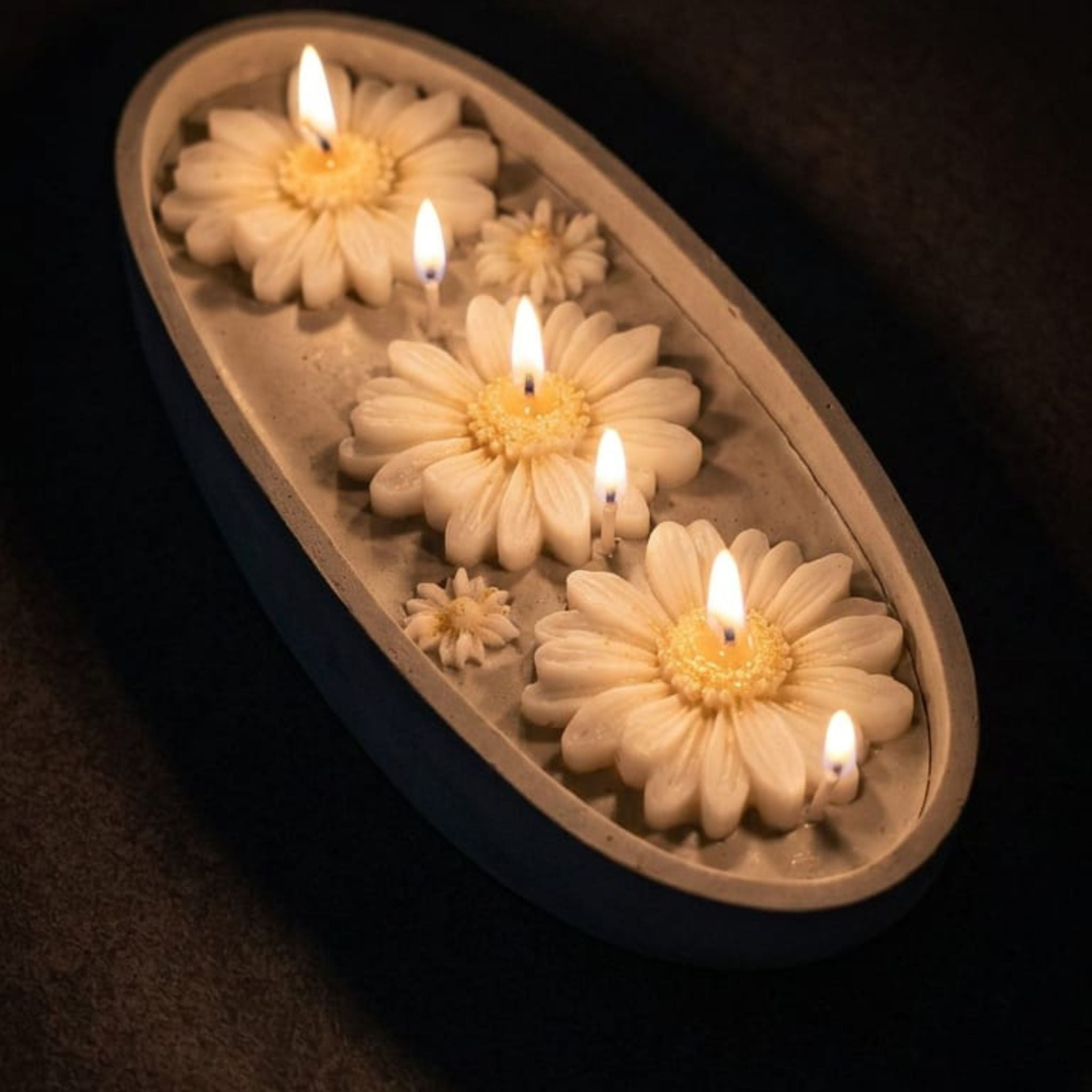 Delicate Daisy Garden Luminous Candle by Suryatra