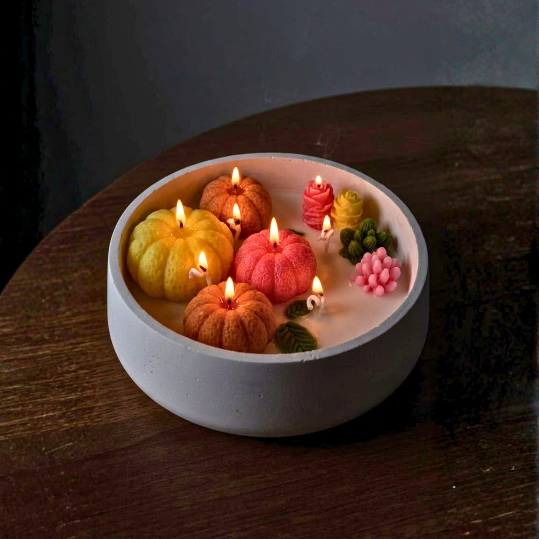 Citrus Bloom Artisan Candle Bowl by Suryatra