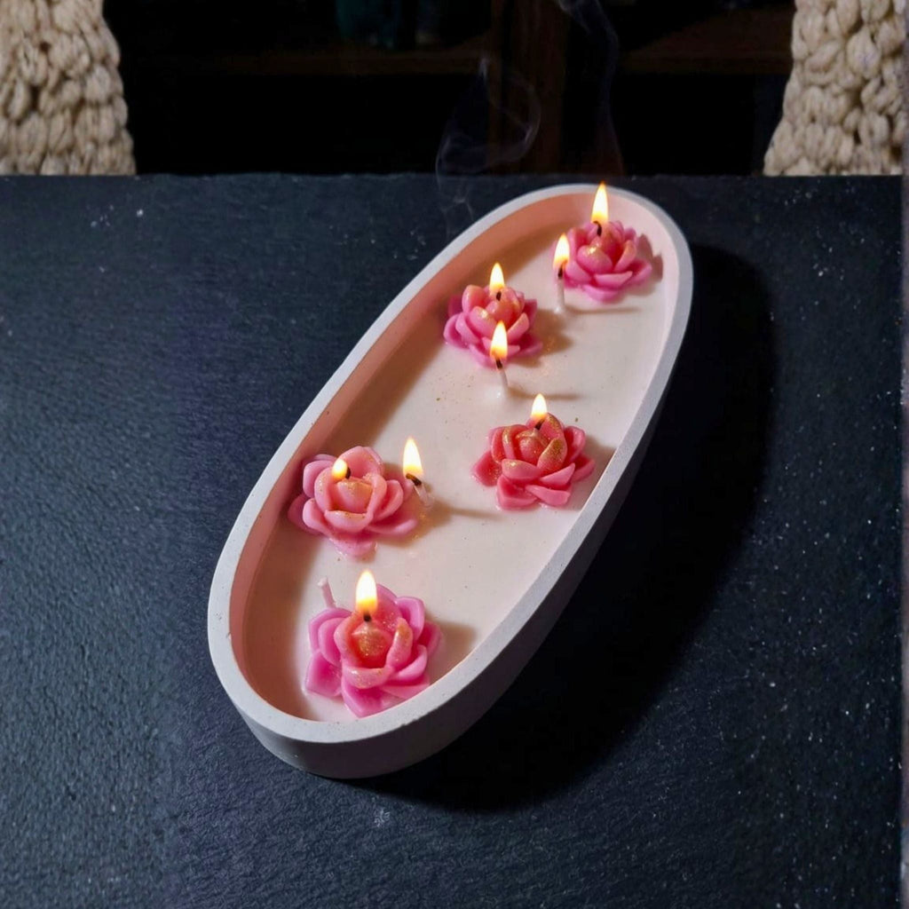 Lotus Serenity Candle Tray by Suryatra