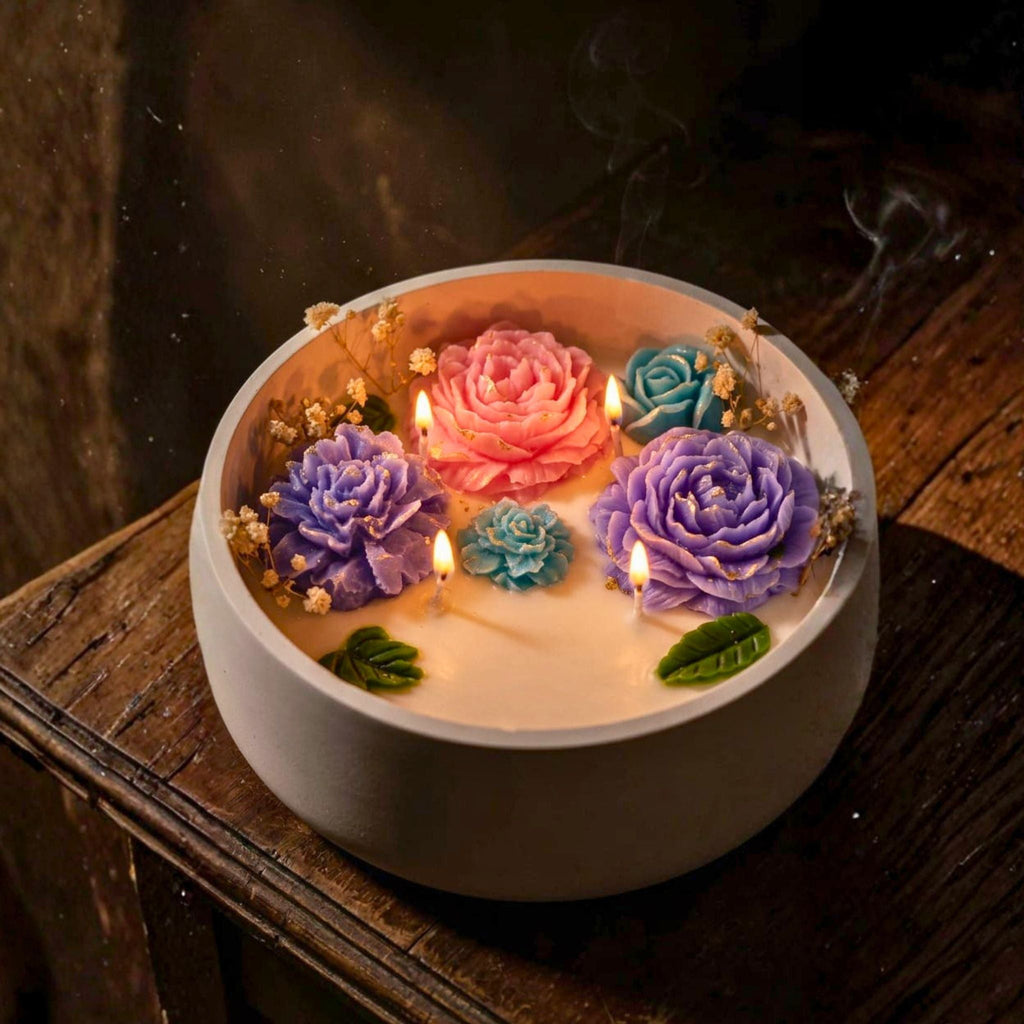Floral Harmony Candle Bowl by Suryatra