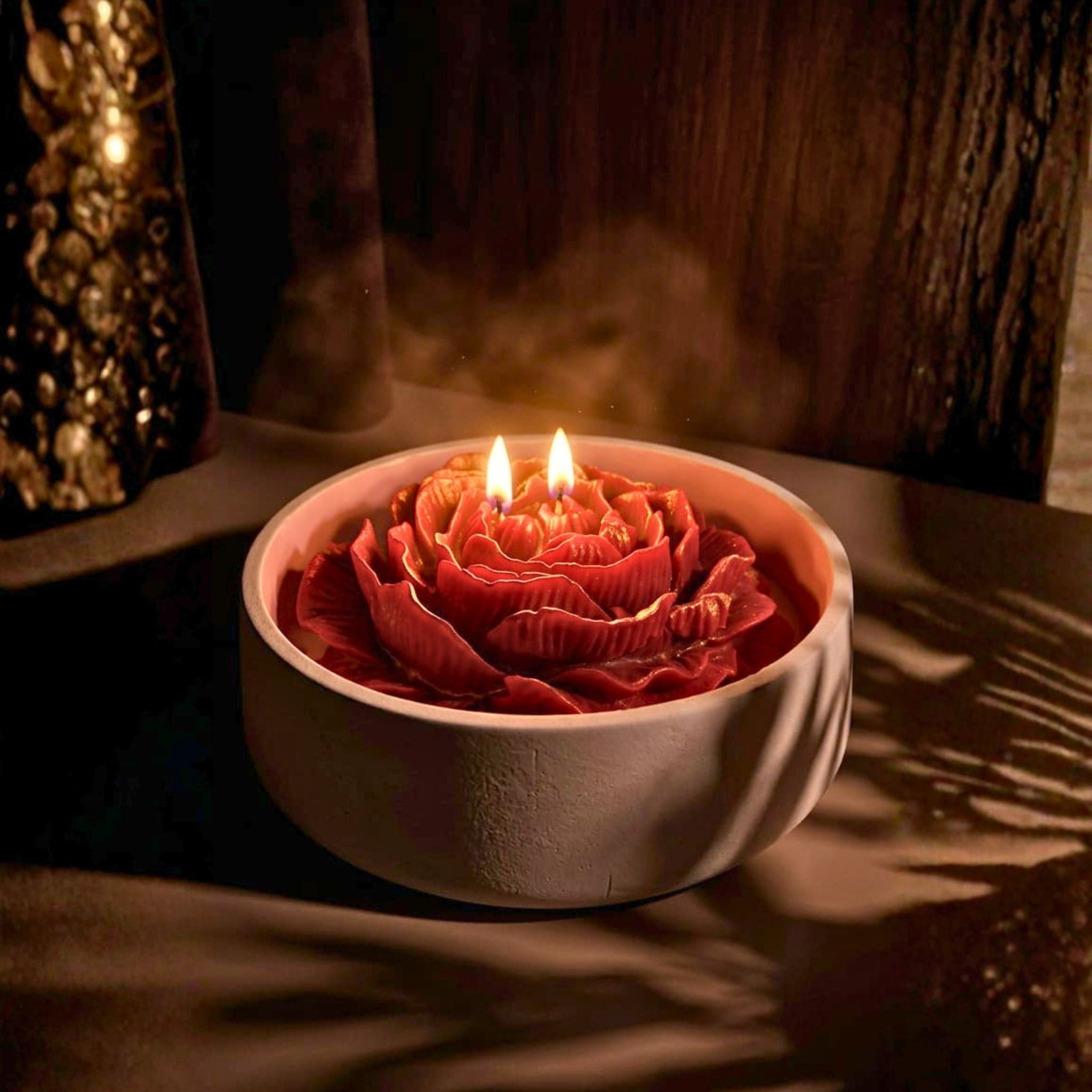 Royal Rose Glow Candle Bowl by Suryatra