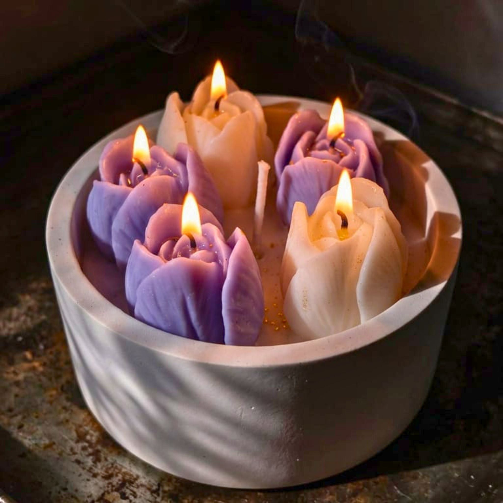 Lavender Blossom Harmony Candle Bowl by Suryatra