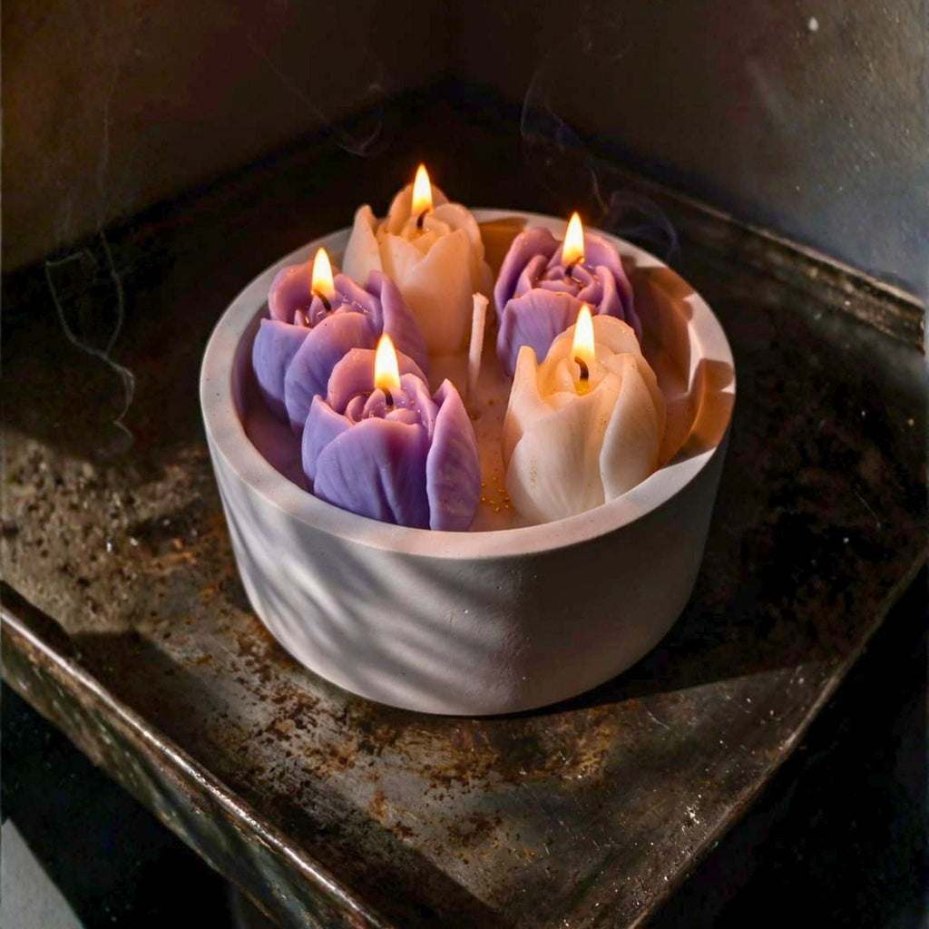 Lavender Blossom Harmony Candle Bowl by Suryatra