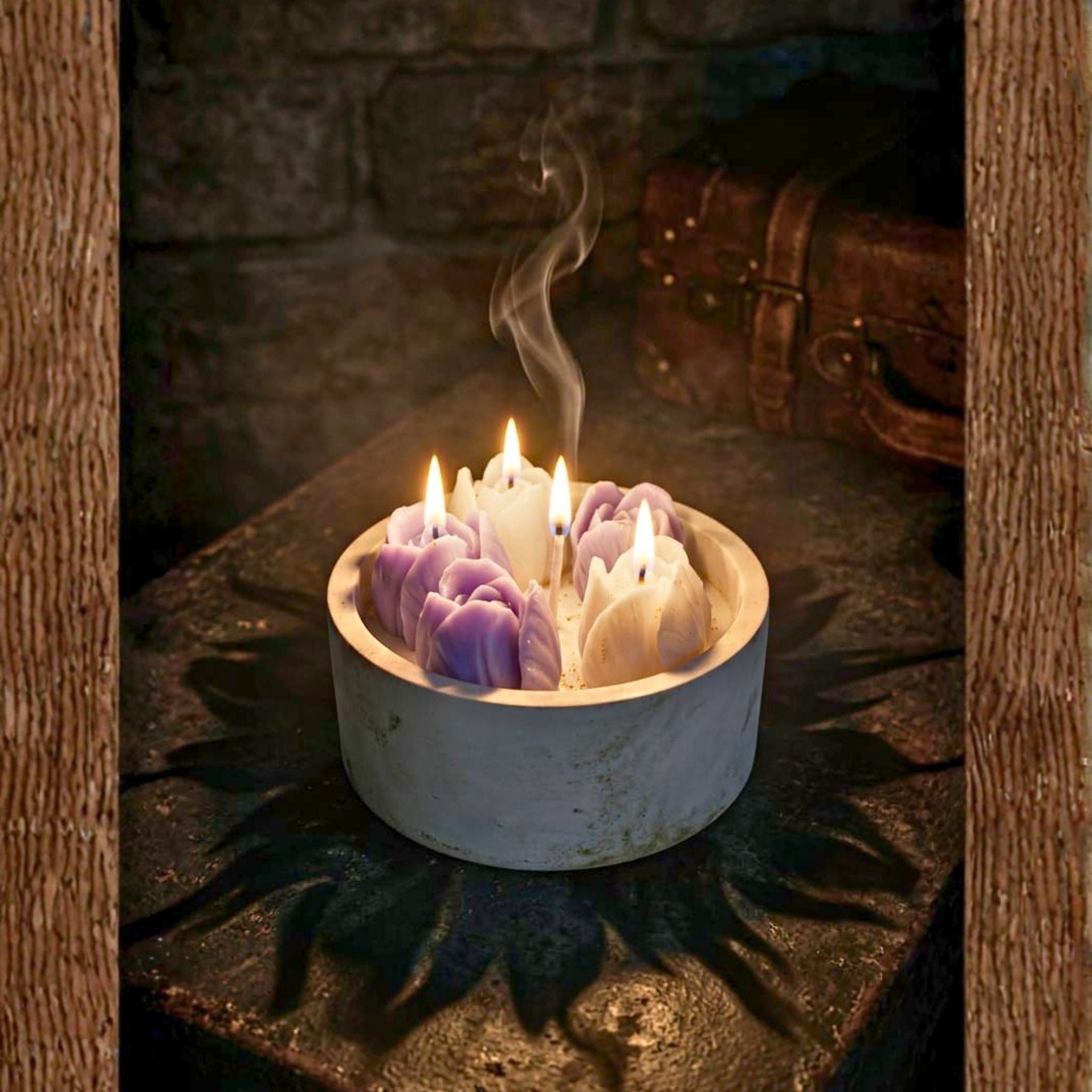 Lavender Blossom Harmony Candle Bowl by Suryatra
