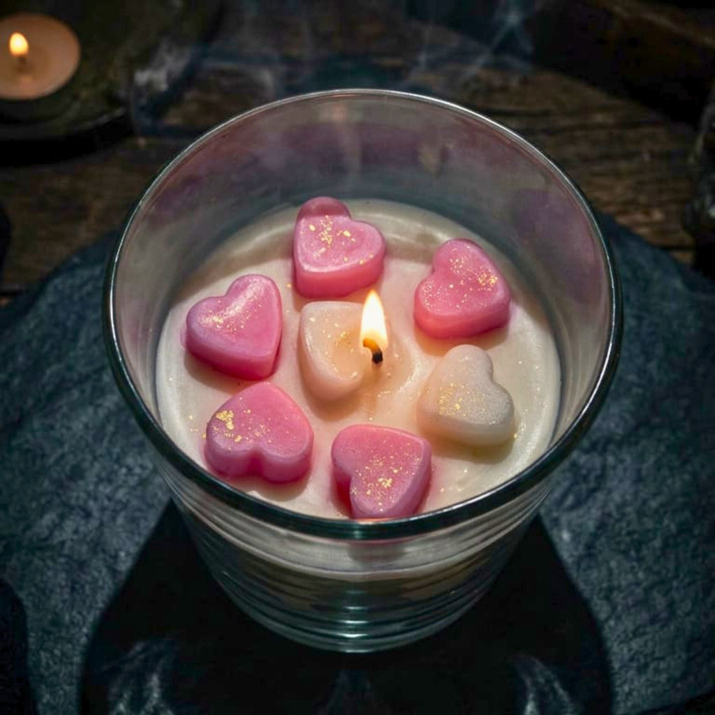 Blush Hearts Glow Candle by Suryatra