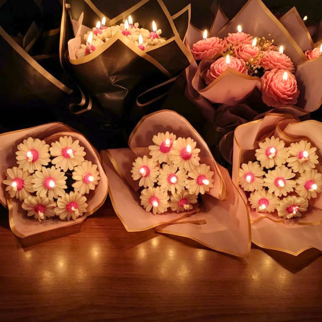 Daisy Glow Bouquet Candle by Suryatra