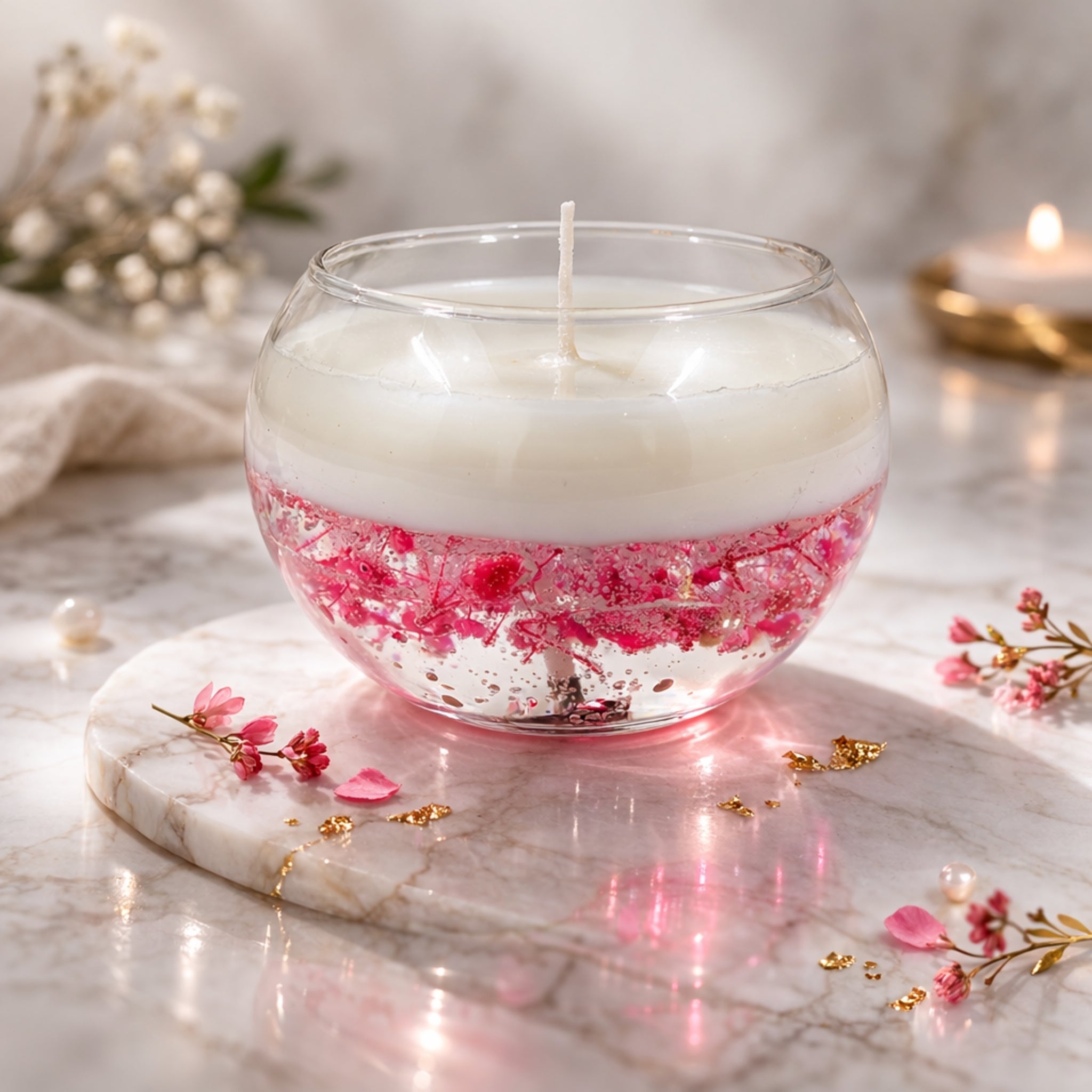 Delicate Botanical Garden Candle by Suryatra