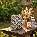 Convertible Tote (16*20 size) off white Pattern by Suryatra