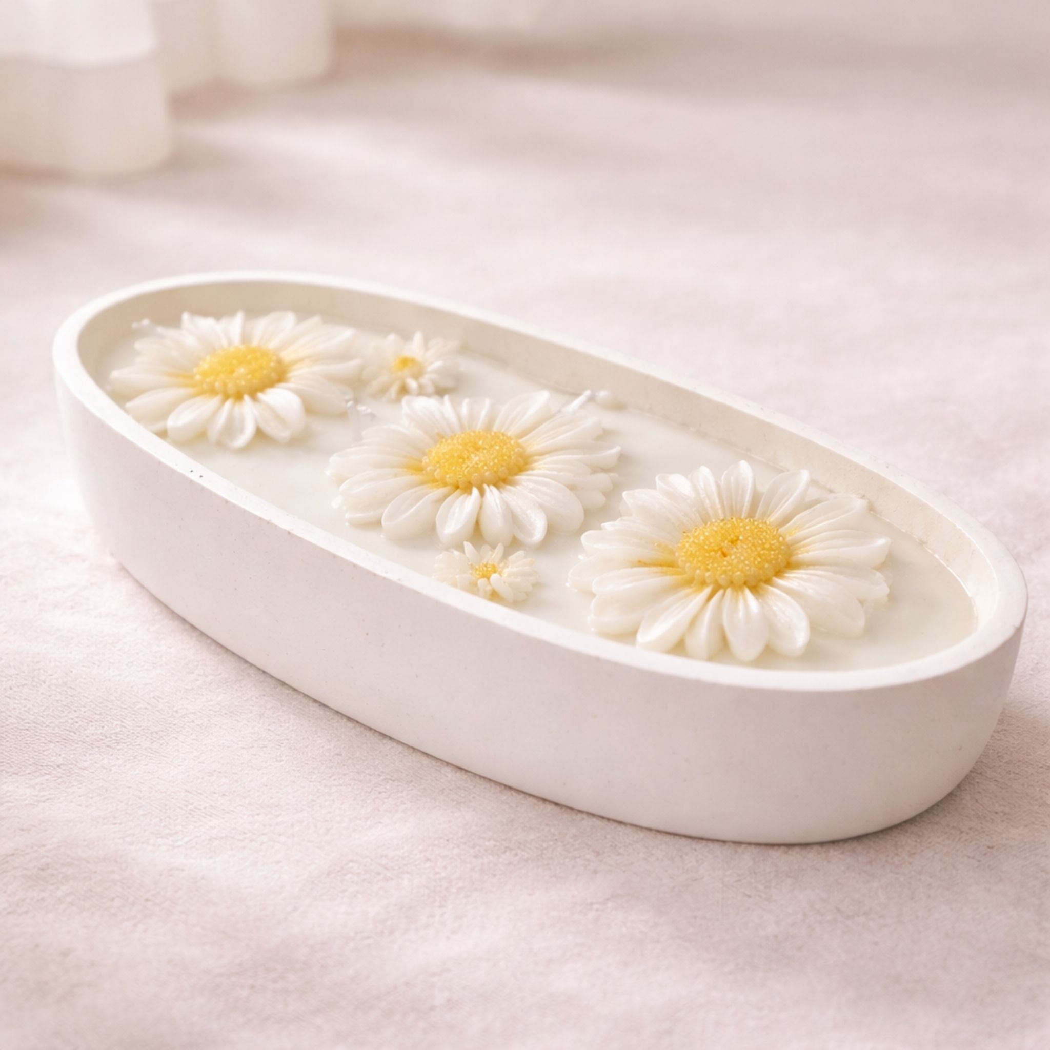 Delicate Daisy Garden Luminous Candle by Suryatra