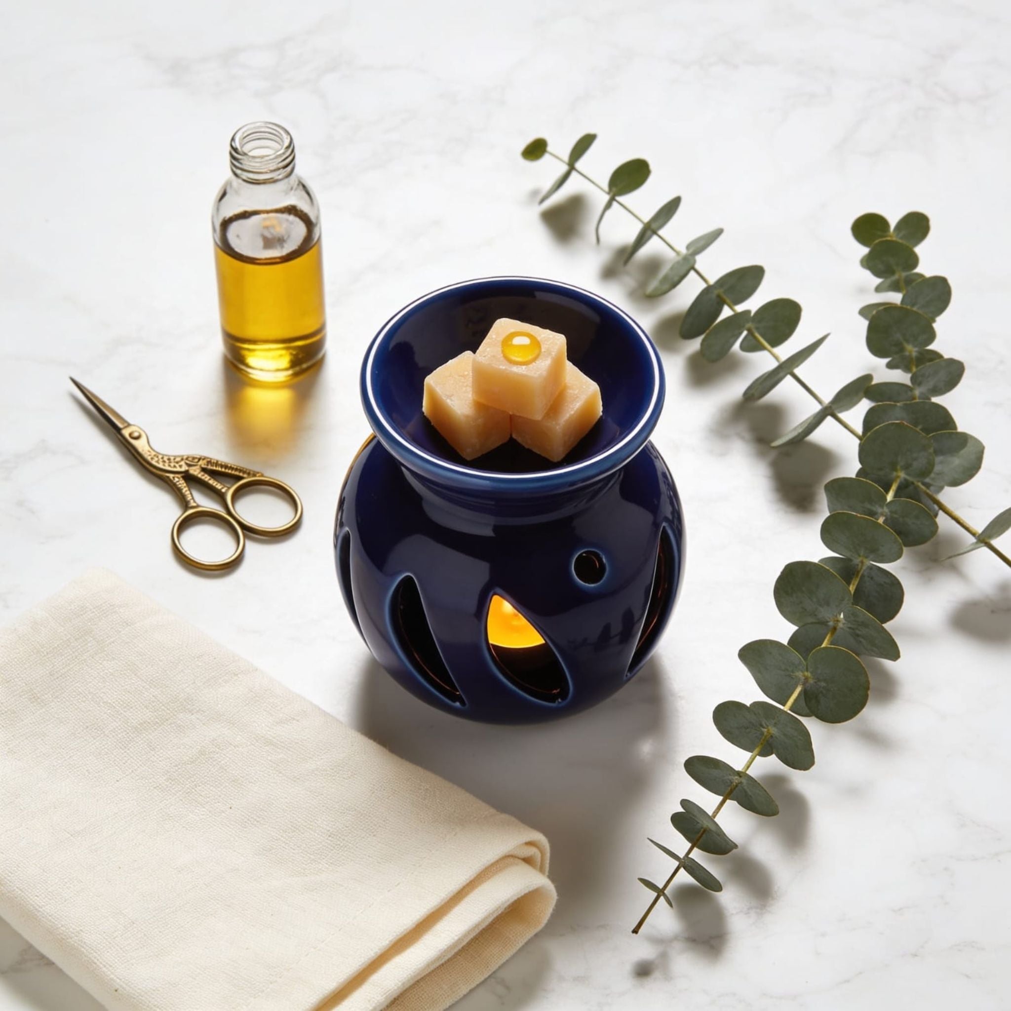 Dark-Blue Colour Ceramic Diffuser by Suryatra