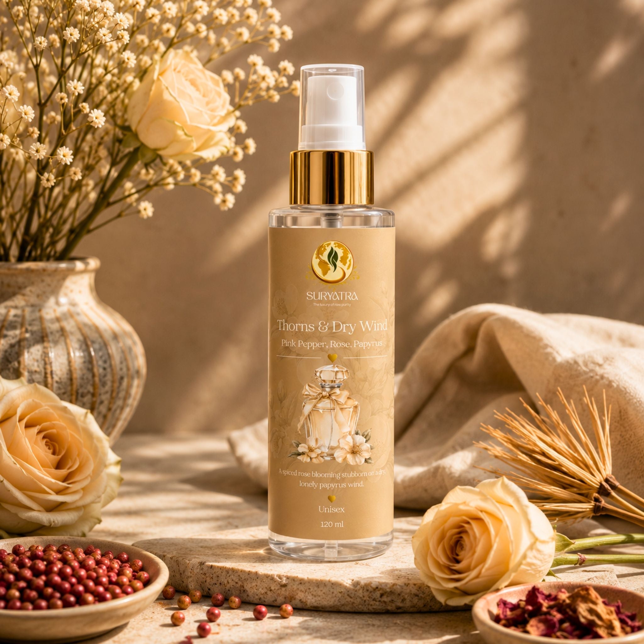 Thorns & Dry Wind Luxury Fragrance Mist by Suryatra