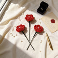 Blush Rose Pipe-Cleaner Crochet (Set of 3 Red) by Suryatra