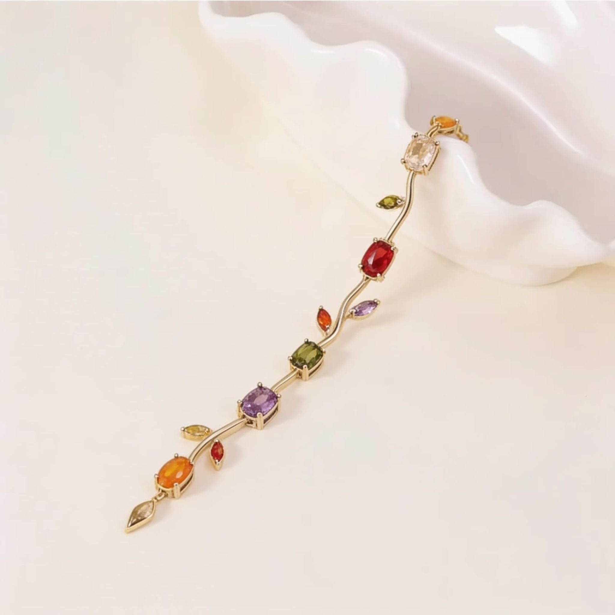 Prism Vine Multi-Gemstone Bracelet by Suryatra
