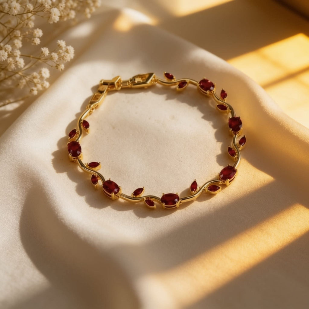 Crimson Passion Ruby Bracelet by Suryatra