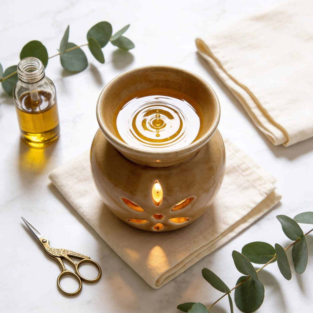 Brown Colour Ceramic Diffuser by Suryatra