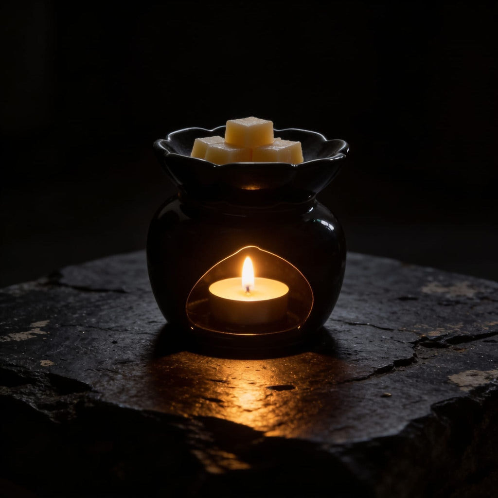 Glossy Black Colour Ceramic Diffuser by Suryatra