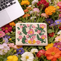 Wildflower Meadow Beaded Pouch by Suryatra